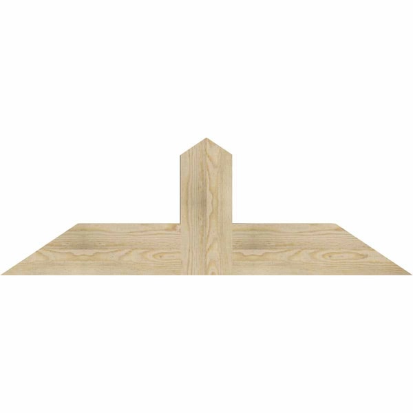 Ekena Millwork Portland Rough Sawn Timber Gable Bracket, Douglas Fir, 48"W x 16"H x 4"D x 6"F, 8/12 Pitch GBW048X16X0406POR00RDF - main